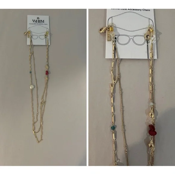 NEW White House Black Market Nautical Gold Plated Convertible Accessory Chain - Picture 1 of 7